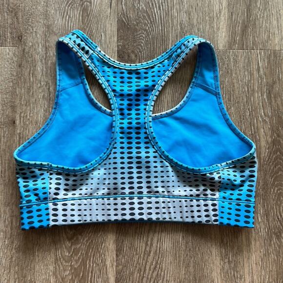 Nike Pro Ombre Grey & Blue Spotted Sports Bra Size Small Athletic - Picture 4 of 4